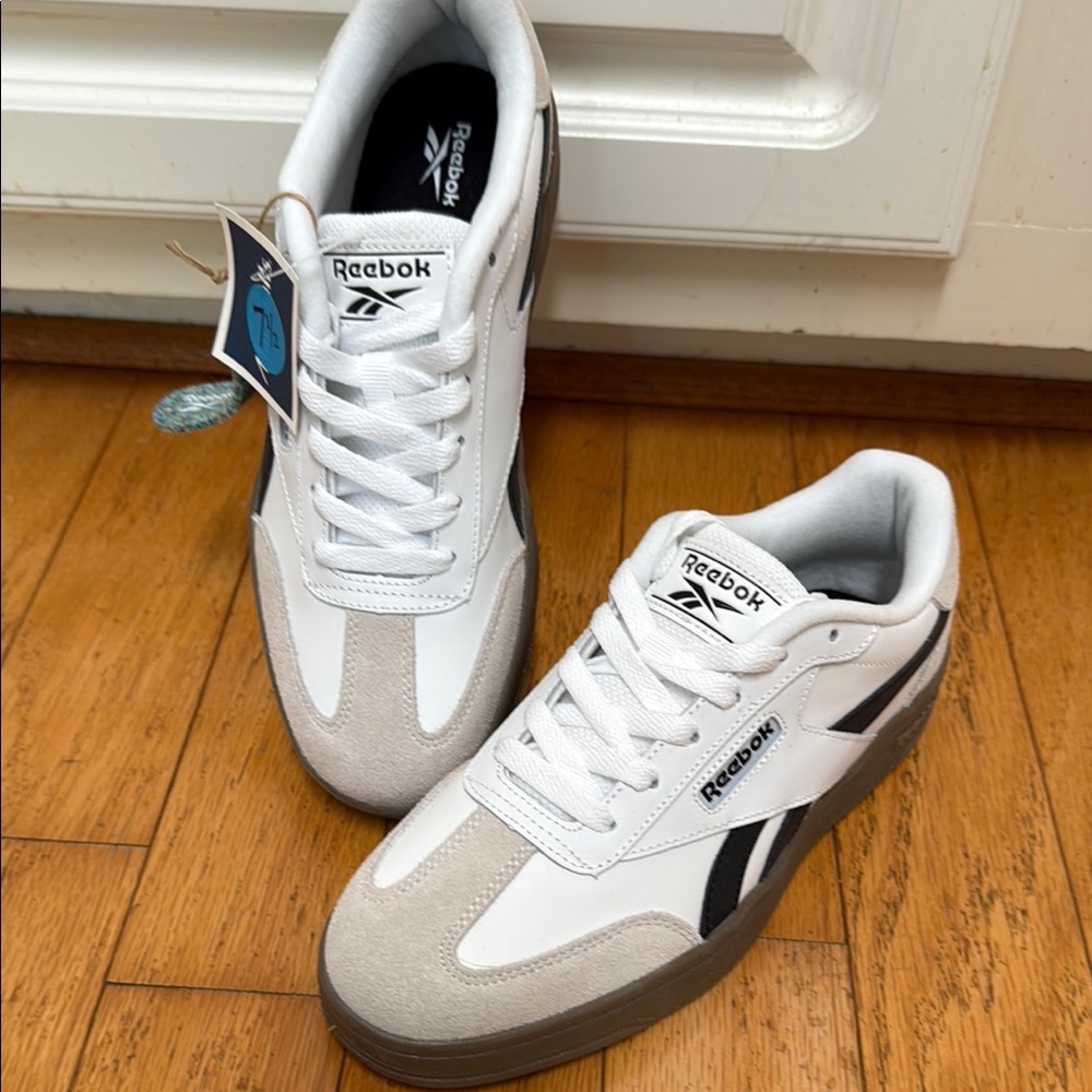 Reebok White and Black Athletic Sneakers